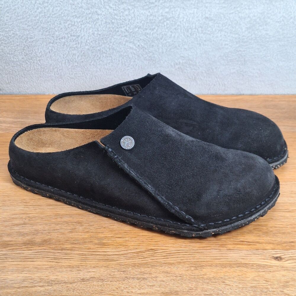 Birkenstock Zermatt Women's 10 Men's 8 EU 41 Narrow Suede Clogs Black Premium